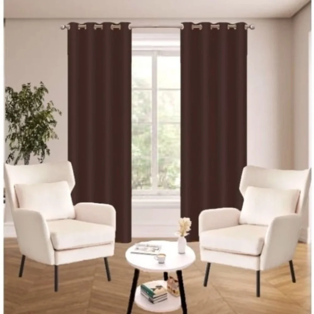 Navy Blue Grommet Full-Length Curtains Modern Accents 1 Panel